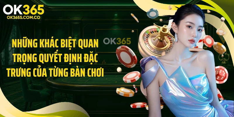 Những khác biệt quan trọng quyết định đặc trưng của từng bàn chơi